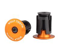 TAPPI MANUBRIO WOLFTOOTH EXPANDER BAR END PLUG COPPIA ALLUMINIO ARANCIO PER