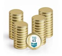 Tappi metallici universali 63 mm - 50 unità: coperchi per barattoli di conserve e marmellata, coperchio universale, coperchio di ricambio