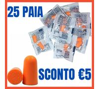Tappi Orecchie da Lavoro per Dormire Studiare 3M Antirumore 50 Pz 25 Paia 1100