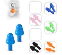 Tappi Orecchie in Silicone, 5 Paia Tappi Orecchie Dormire, Tappi per Orecchie Antirumore, Tappi Auricolari in Silicone Riutilizzabili Morbido