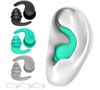 Tappi orecchie nuoto silicone riutilizzabili, riduzione rumore, impermeabili,...
