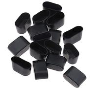 Tappi Ovali per Gambe di Sedie e Tavoli - Protezioni per Prevenire Graffi e Rumore - Per Casa, Patio, Giardino, Ufficio (16 x 34 mm, Nero)