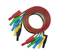 Tappi Per Banana Isolati In Silicone Da 5 Pcs Leads1m Tappi Banana Cavi Multimetrali Impilabili Elettronica Cavo Multimetro Silicone Morbido