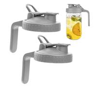 Tappi per barattoli a bocca larga - 2 beccucci per colata, top lanciatore dotato di maniglia | Guarnizione in silicone per uso alimentare, reparto liquido a tenuta stagna, conversione versatile del