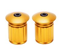 Tappi per barra in lega di alluminio | Design espandibile per manubri da 18-20 mm | Compatibile con montagna/strada/pieghevole a due ruote | Accessori isolati dalla ruggine e leggeri (oro)