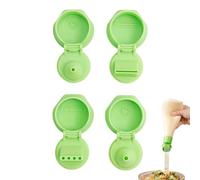 Tappi per bottiglie di condimento da insalata, set da 4 pezzi, con tappi a compressione, utensile da cucina per genitori, casa, ufficio, cucina, ristorante, buffet, cucina, amanti, campeggio, picnic