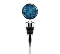 Tappi per bottiglie di vino, blu con note musicali stampate in lega di zinco, riutilizzabili, tappi per vino rosso, champagne e così via