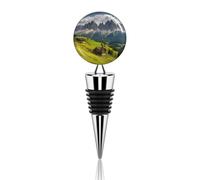 Tappi per bottiglie di vino, circondati da Mountainsprinted in lega di zinco, riutilizzabili, tappi per vino rosso, champagne e così via