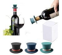 Tappi per bottiglie di vino, divertenti e riutilizzabili, in silicone, set di accessori decorativi per le vacanze di Natale, confezione da 3