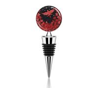 Tappi per bottiglie di vino in lega di zinco con foglie rosse e stelle con silicone preserva la freschezza delle bevande, tappi per bottiglie riutilizzabili e a prova di perdite per birra champagne