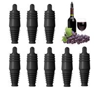 Tappi per bottiglie di vino mangiatoia in silicone morbido include 8 pezzi | Fermabottiglia da utilizzare con champagne e altre bevande durante il viaggio a casa nei bar durante le feste cene al