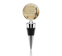 Tappi per bottiglie di vino riutilizzabili in lega di zinco con note musicali su vecchie bottiglie di carta tappo per vino a prova di perdite con guarnizione in gomma siliconica tappo per bottiglie di