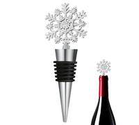 Tappi per bottiglie, in lega di zinco, decorazioni natalizie a forma di di neve, decorazioni natalizie in sughero, per champagne, alcol, casa, bar, ufficio, ristorante, appartamento, feste