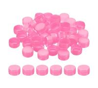 Tappi per bottiglie in plastica da 3 cm, per artigianato, 200 pezzi, riutilizzabili, tappi a vite, per contenitori vuoti, decorazioni fai da te, scrapbooking, rosa