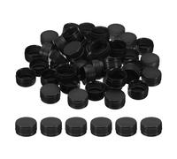 Tappi per bottiglie in plastica da 3 cm, per artigianato, 200 pezzi, riutilizzabili, tappi a vite, per contenitori vuoti, decorazioni fai da te, album di ritagli, rosa (nero)