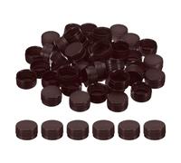 Tappi per bottiglie in plastica da 3 cm, per artigianato, 200 pezzi, riutilizzabili, tappi a vite, per contenitori vuoti, decorazioni fai da te, scrapbooking, rosa (marrone)