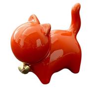 Tappi per coperchio a vite per WC, motivo gatto , per il bagno, protezione per bulloni in ceramica, installazione semplice, compatibilità e non richiede tagli