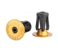Tappi per estremita manubrio in lega wolf tooth gold
