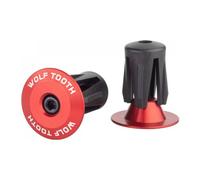 Wolf Tooth Alloy Bar End Plugs Red One Size