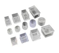 Tappi per fori di tenuta, protezione per pavimenti in gomma, 8 tappi trasparenti rettangolari/quadrati/rotondi, coperture terminali dei piedi, protezioni quadrate (20 mm)