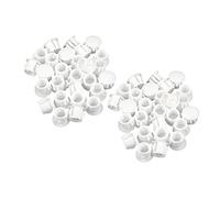 Tappi per Fori in Plastica, 10mm Tappi per Fori a Filo Bloccaggio Tappi Armadio Copriforo Tappi per Fori per Pannelli per Armadi Macchine Mobili (50 Pezzi, Bianco)