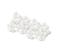 Tappi per Fori in Plastica, 5mm Tappi per Fori a Filo Bloccaggio Tappi Armadio Copriforo Tappi per Fori per Pannelli per Armadi Macchine Mobili (50 Pezzi, Bianco)