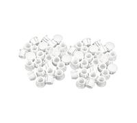 Tappi per Fori in Plastica, 8mm Tappi per Fori a Filo Bloccaggio Tappi Armadio Copriforo Tappi per Fori per Pannelli per Armadi Macchine Mobili (50 Pezzi, Bianco)