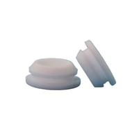 Tappi per fori in silicone, Guarnizione di tenuta in gomma Foro O-ring circolare a forma T Coperchio terminale in silicone 2,5 mm - 50,6(White,6-10pcs)