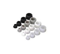 Tappi per fori in silicone, Tubo del coperchio terminale 'inserto con lavorazione di precisione in gomma siliconica foro a scatto A = 2,5 mm-12 mm(Black,10PCS-A-6MM)