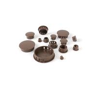 Tappi per fori rotondi a filo, Copriforo con tappo a scatto in plastica tonda in nylon multicolore 5mm-60mm 5/10 Pz(Coffee Color,30mm 10pcs)