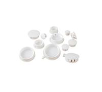 Tappi per fori rotondi a filo, Copriforo con tappo a scatto in plastica tonda in nylon multicolore 5mm-60mm 5/10 Pz(White,60mm 5pcs)