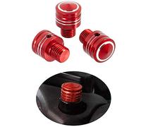Tappi per fori Specchio Moto Viti Speculari M10x1,25 Accessori Universali in Alluminio per Bici da Strada Scooter Motocross Cafe Racer (Rosso)