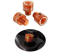 Tappi per fori Specchio Moto Viti Speculari M10x1,25 Accessori Universali in Alluminio per Bici da Strada Scooter Motocross Cafe Racer (Arancia)
