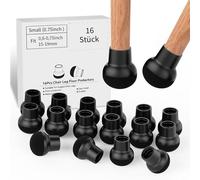 Tappi per gambe della sedia, rotondi, inclinati, in silicone, per gambe della sedia, con spessi cuscinetti in feltro per proteggere i pavimenti, evita rumori e graffi (S Fit: 14 - 20 mm)