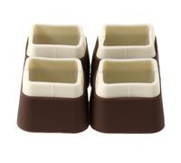 Tappi per gambe per mobili, coprisedie, in silicone, confezione da 4 pezzi, multicolore, forme multiple (bruin, quadrato)