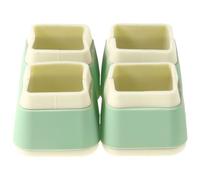 Tappi per gambe per mobili e sedie, in silicone, confezione da 4 pezzi, multicolore, forme multiple (verde, quadrato)