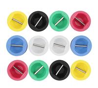 Tappi per guinzaglio professionali per tavola da surf Corda per gamba per longboard Tappi per ponte a tazza rotonda Accessori da surf in PVC per surfisti 12 pezzi Set da 6 colori