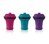 Tappi per Il Vuoto Salvavino Set di 3 Rosso / Blu / Rosa