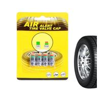 Tappi per la pressione pneumatici - Indicatori del manometro a 4 pezzi, Coperchi delle valvole di monitoraggio con codice colore, Avviso del manometro di tenuta a prova di perdite | Stato 'inf