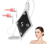 Tappi per le orecchie a infrarossi in acufene, tinnito, luce rossa per sollievo da acufene, dispositivo portatile 650 nm luce rossa tinnito, 5 livelli di forza e funzione di blocco dello schermo, con