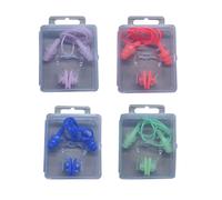 Tappi per le orecchie comodi e riutilizzabili per il nuoto, in morbido silicone con clip nasale, impermeabili e antiscivolo, ideali per adul