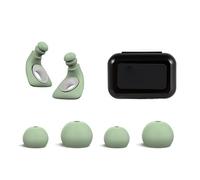 Tappi per le orecchie ergonomici in silicone, riducono efficacemente, verde | Design leggero, riduzione, per studenti, attività di viaggio a casa, spostamento notturno, silenzioso