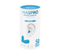 Tappi per le orecchie in schiuma Tube50 - colore blu, Haspro (100 pezzi)
