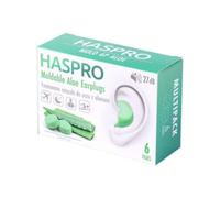 Tappi per le orecchie in silicone con aloe vera Haspro (12 pezzi)