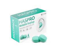 Tappi per le orecchie in silicone Mold6 - colore menta Haspro (12 pezzi)