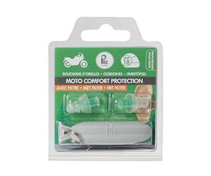 Tappi per le orecchie per moto "COMFORT PROTECTION" ● Per le vacanze o le strade ● Protezione dell'udito 18 dB ● Confortevole, discreta, ipoallergenico e riutilizzabile ● PLIC AUDIO