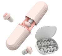 Tappi per le orecchie (rosa) per dormire con cancellazione del rumore, tappi per le orecchie in silicone