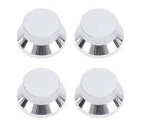 Tappi Per Manopola In Metallo 4pcs Per Chitarra Elettrica E Bassi Controllo Del Tono E Volume Con Resistenza 'usura E Graffi Colore Argento Adatti A Potenziometri 6mm O Meno