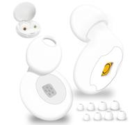 Tappi per Orecchie Antirumore, Comfort Leggero, Ear Plugs Riutilizzabili, per Concerti e Festival, Eventi dal Vivo e Biblioteche, Sport, DJ, Moto e Movida - Riduzione dei Rumori da 28 dB (Bianco)