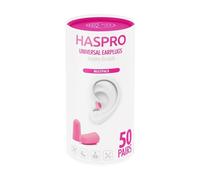 Tappi per orecchie in schiuma Tube50 - colore rosa, Haspro (100 pezzi)